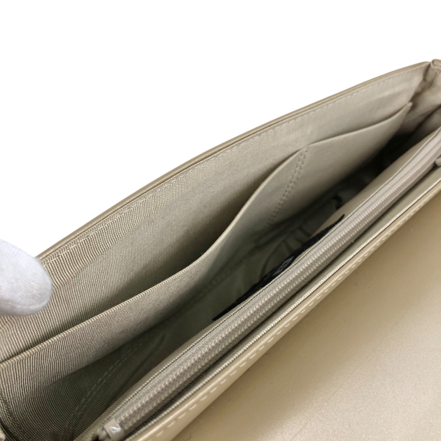 GIVENCHY Logo Handbag Beige Vintage f832t4