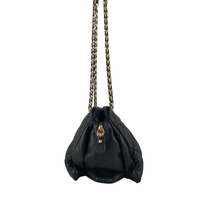 Salvatore Ferragamo Vala Ribbon Chain Shoulder bag Black Vintage ujjjt4