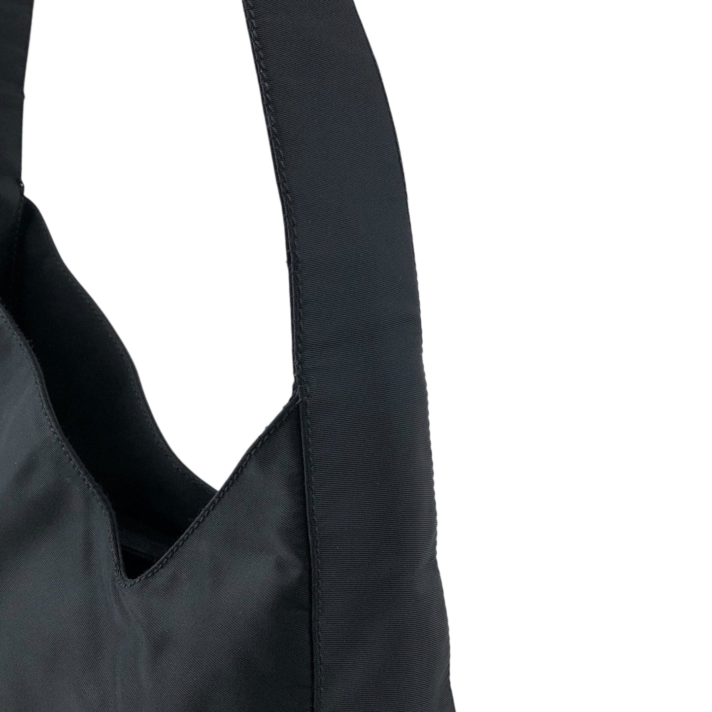 PRADA Tessuto Triangle Logo Handbag Shoulder bag Black Vintage 7tpj3r