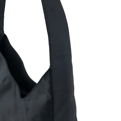 PRADA Tessuto Triangle Logo Handbag Shoulder bag Black Vintage 7tpj3r