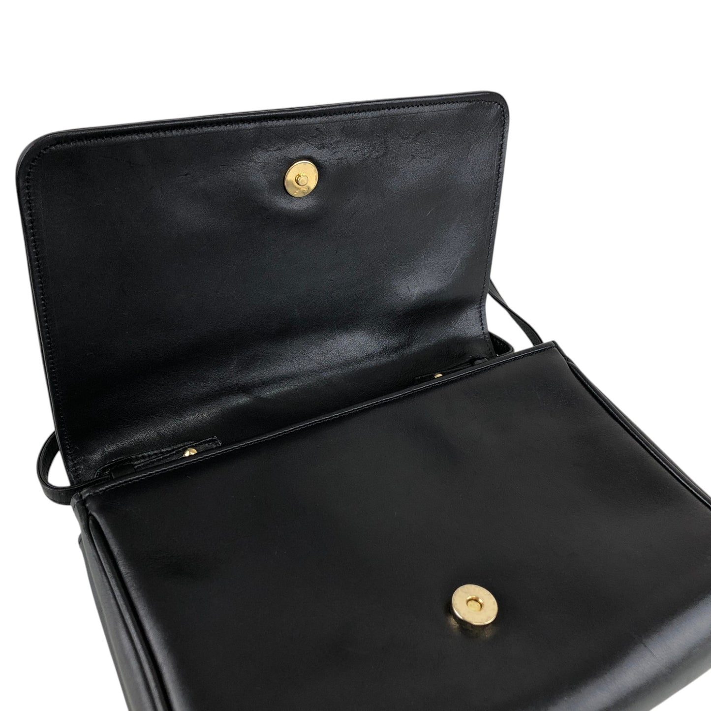 CELINE Blason Shoulder bag Black Vintage tuhbjd
