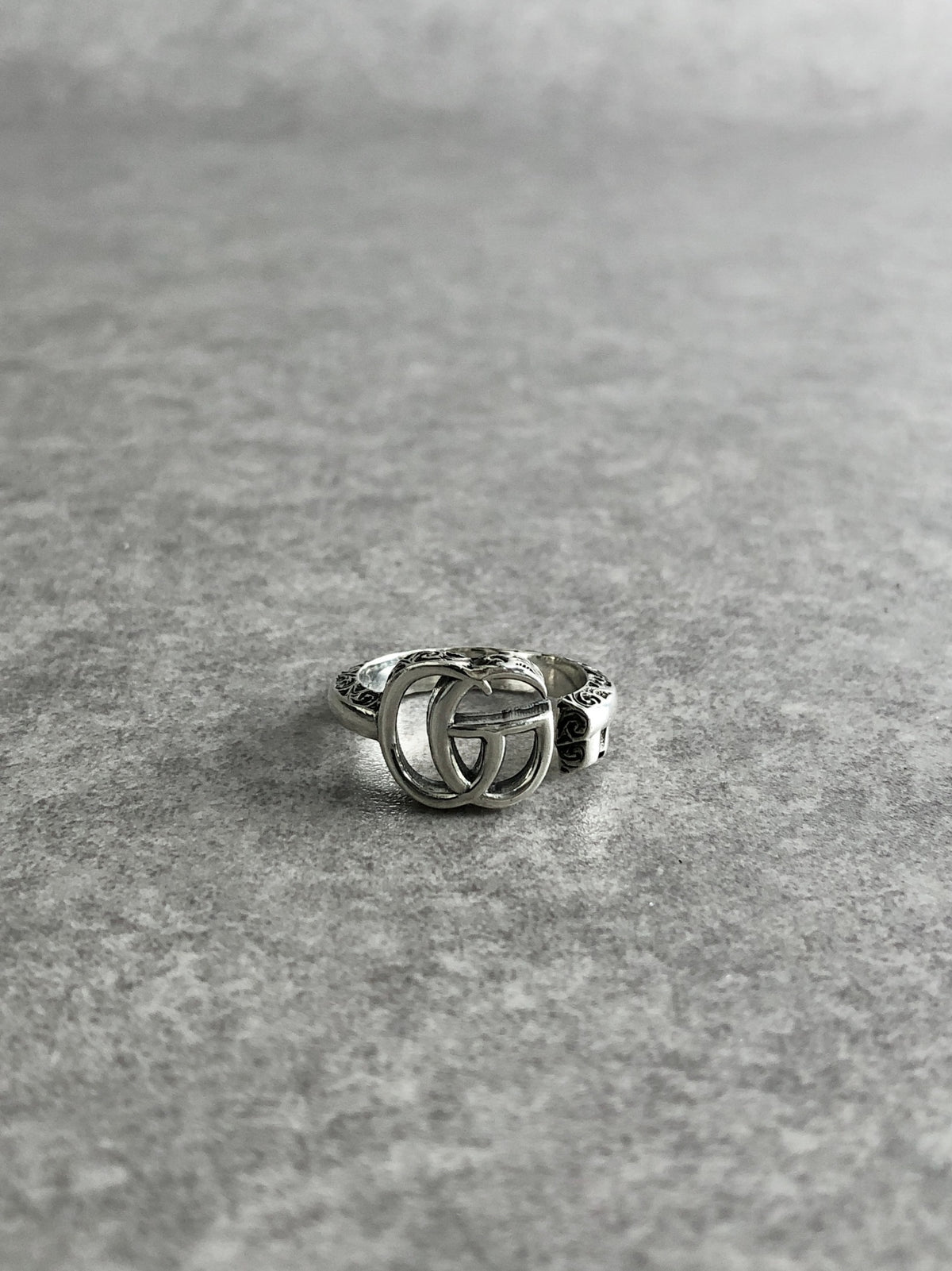 GUCCI Interlocking SILVER925 Ring Silver Vintage ii7djb