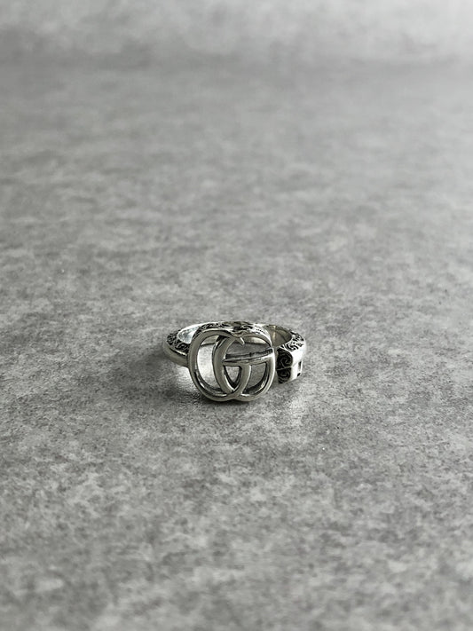 GUCCI Interlocking SILVER925 Ring Silver Vintage ii7djb