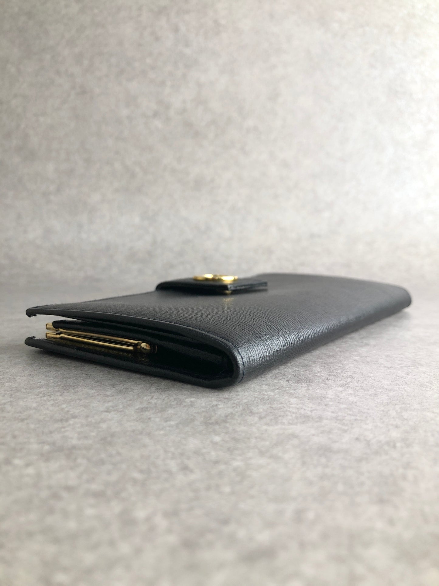 CELINE Circle Long Wallet Black Vintage eb8j2d