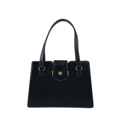 Christian Dior Logo Handbag Dark Navy Vintage undgi8