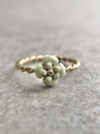 CHANEL Ring Gold×White Vintage 5ur5fy