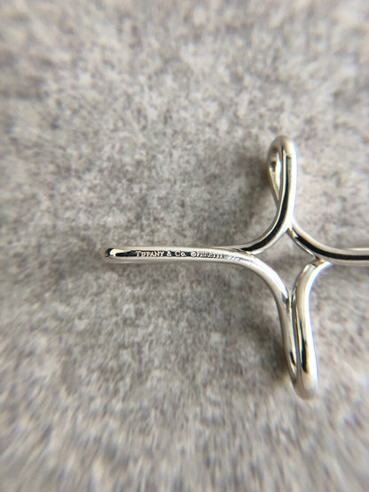 Tiffany & Co. Cross SILVER925 Necklace Silver Vintage h43x6c