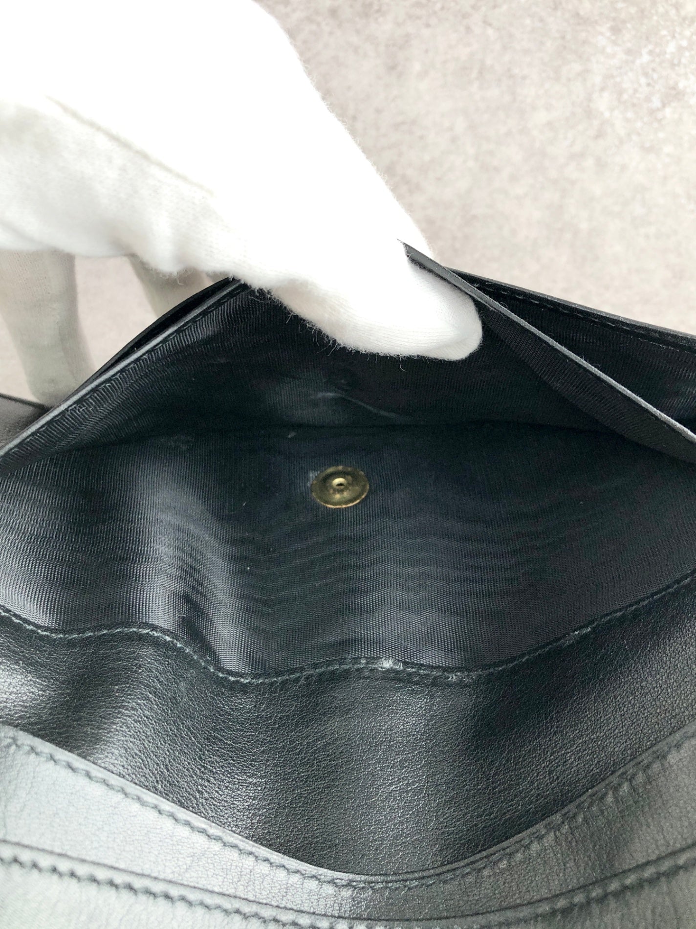 CELINE Blason Long Wallet Black Vintage 4g2ket