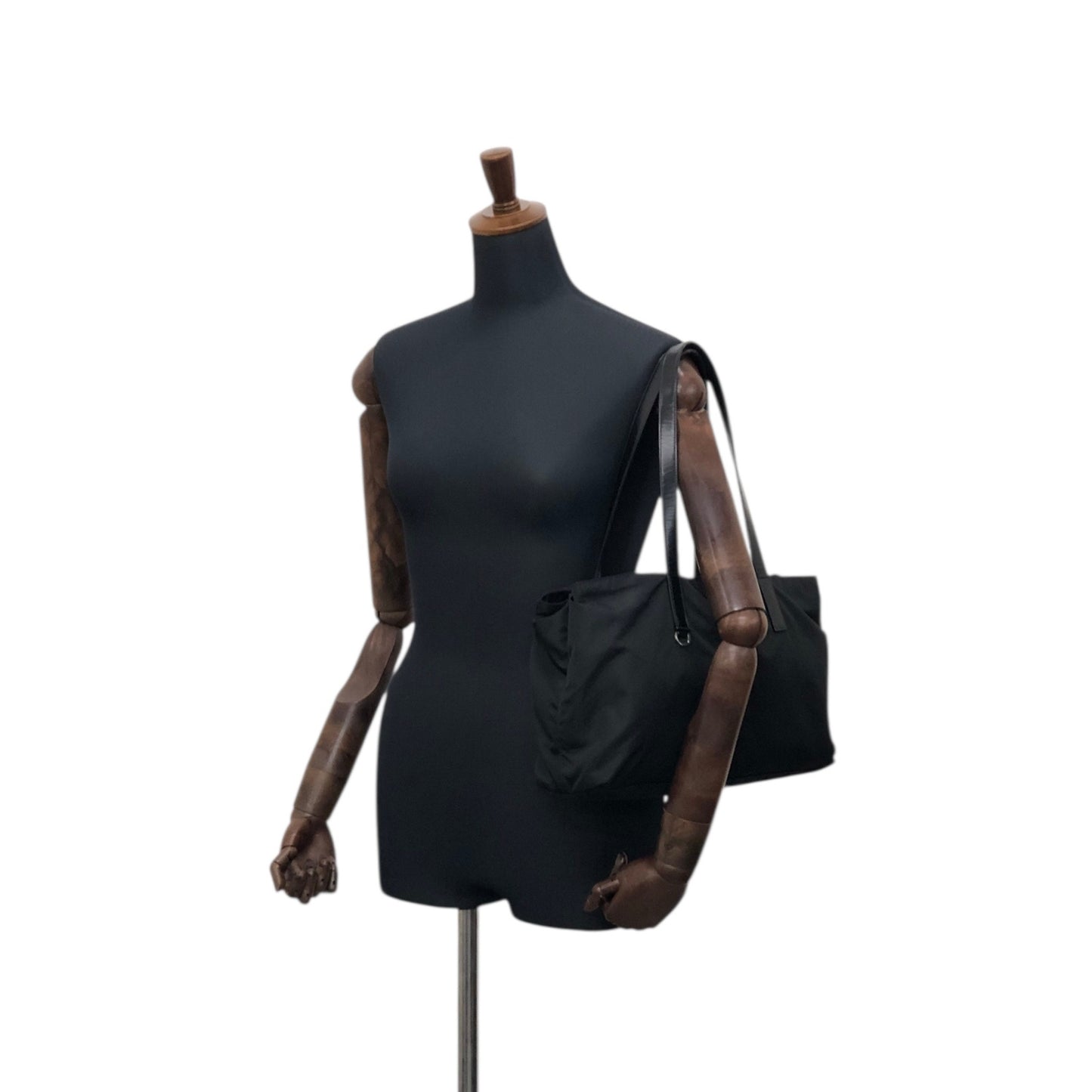 PRADA Tessuto Triangle Logo Totebag Black Vintage xp2biu