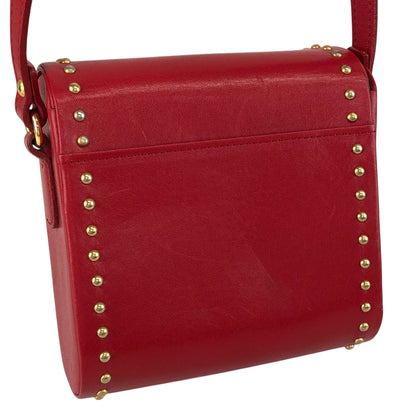 Yves Saint Laurent Heart Motif Small Shoulder bag Red Vintage v286hg