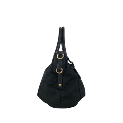 PRADA Tessuto Triangle Logo Two-way Handbag Shoulder bag Black Vintage jwasar
