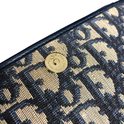 Christian Dior Trotter Chain Shoulder bag Navy Vintage rphic5