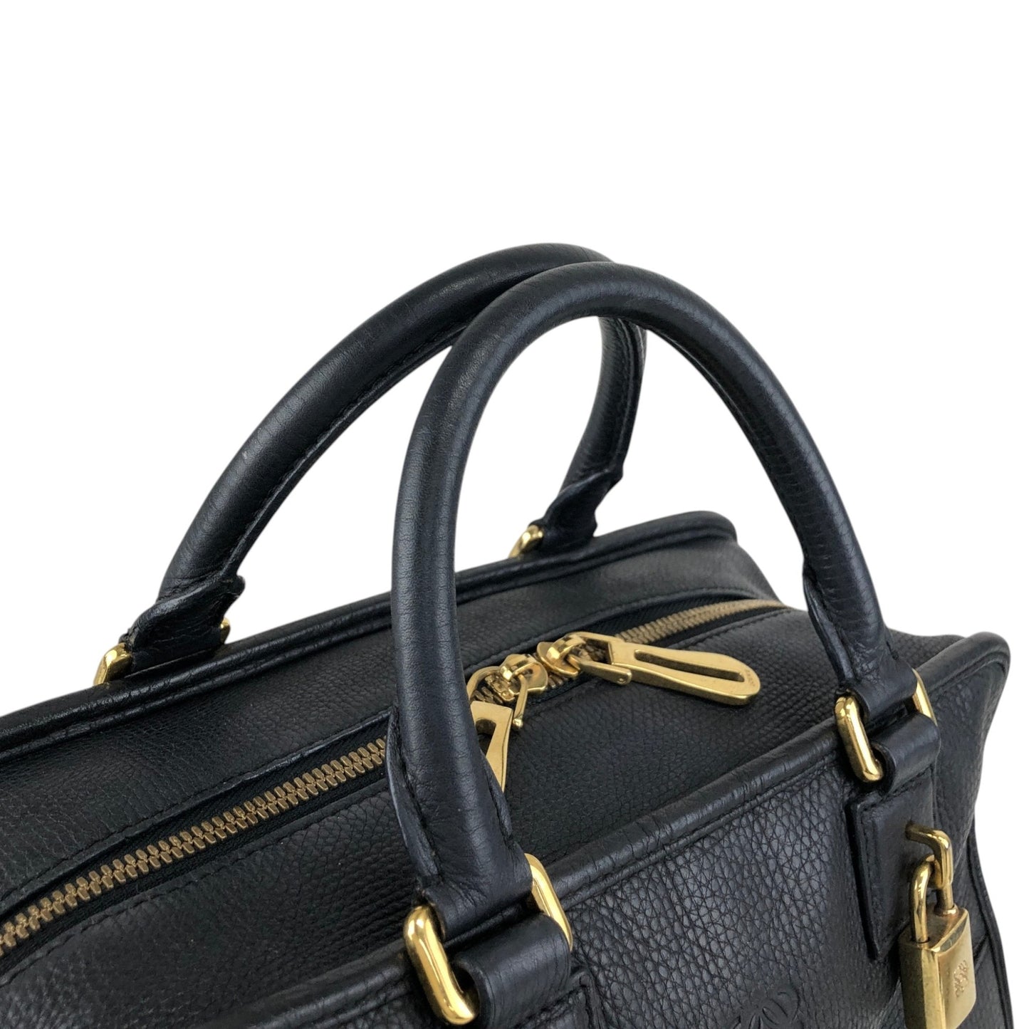 LOEWE Amazona28 Anagram Handbag Boston bag Black Vintage n43dbr