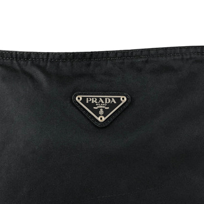PRADA Tessuto Triangle Logo Shoulder bag Black Vintage cgen7x