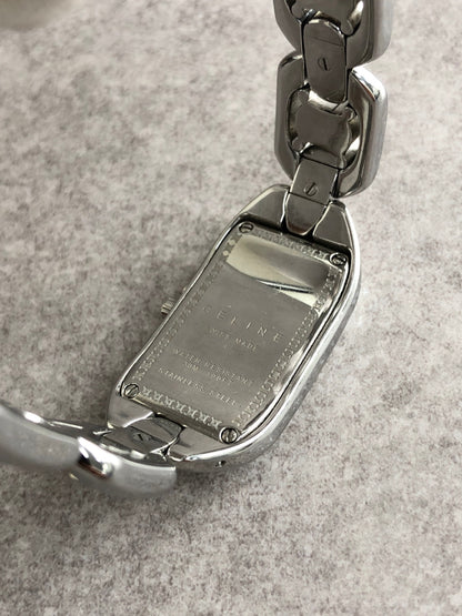 CELINE Macadam Quartz Watch Silver Vintage tpjpgn