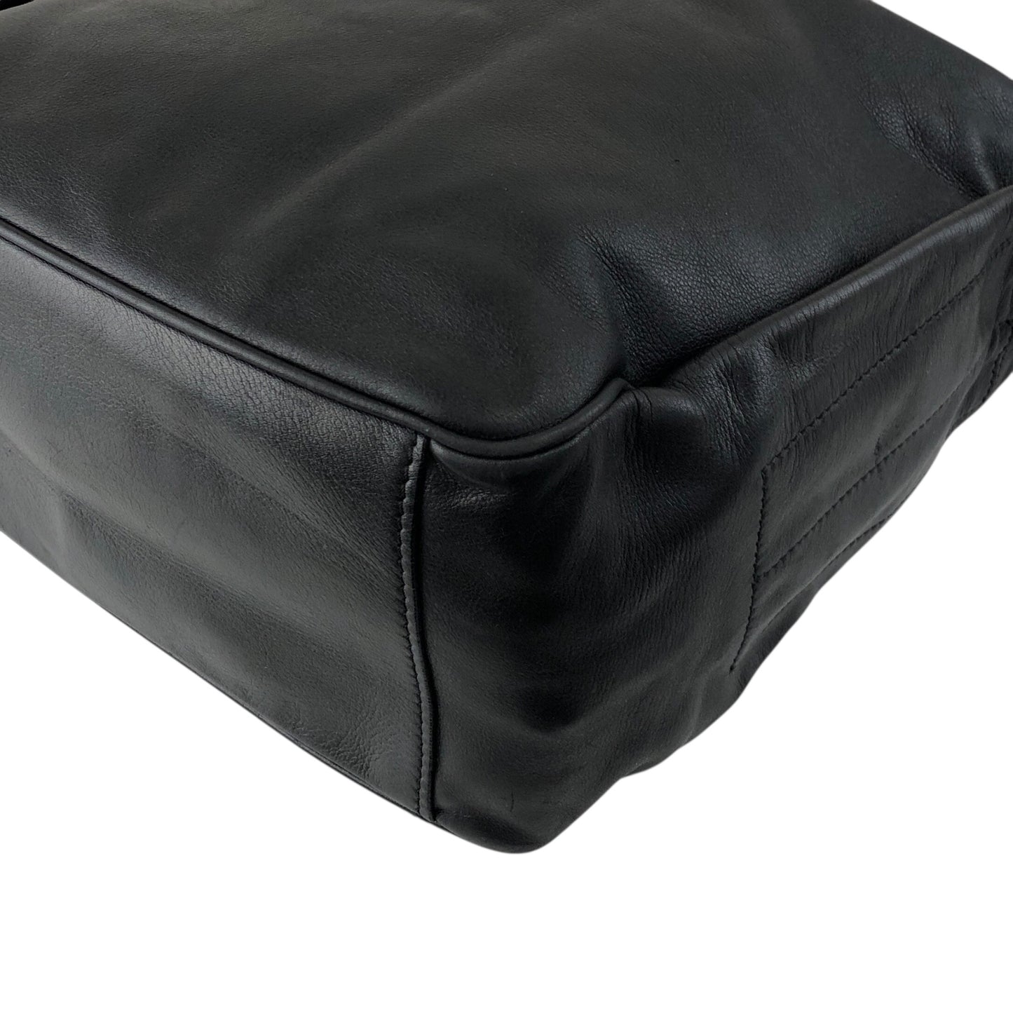 CELINE Gancini Shoulder bag Black Vintage etpu46