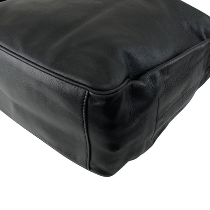 CELINE Gancini Shoulder bag Black Vintage etpu46