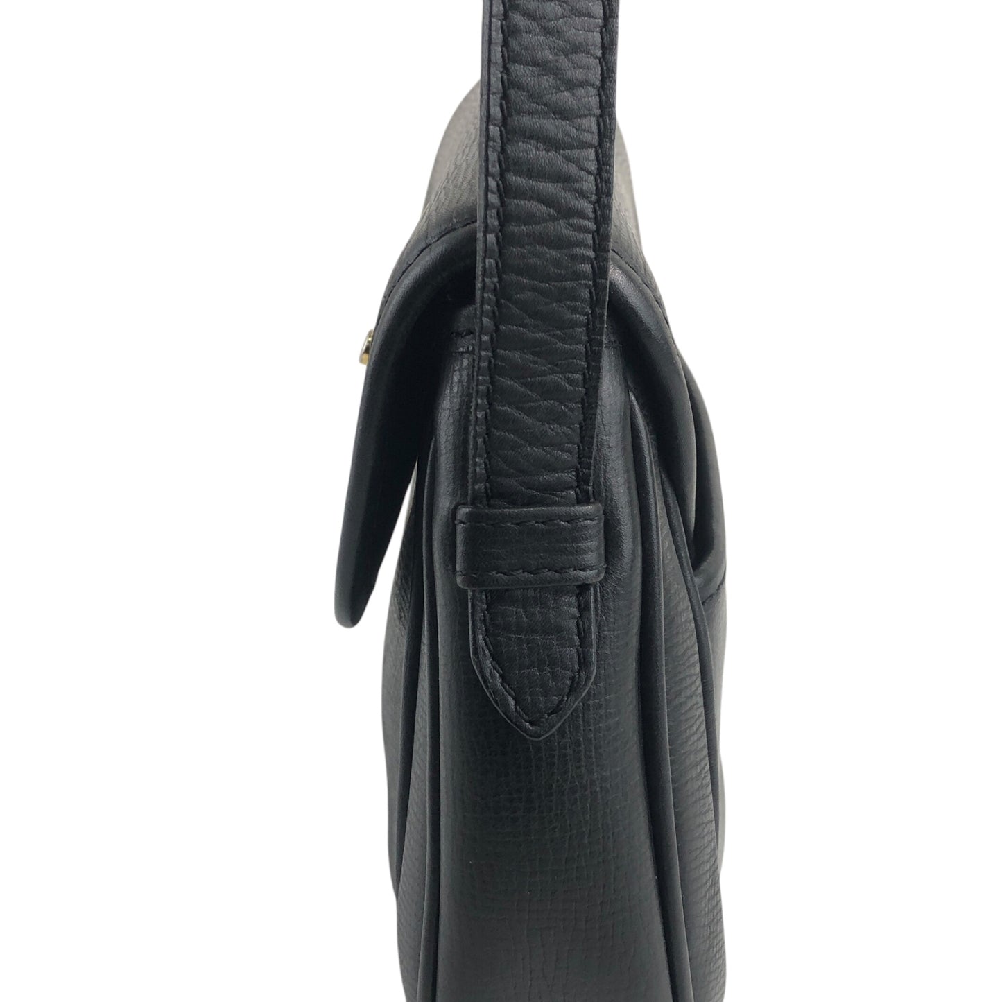 CELINE Gancini Shoulder bag Black Vintage 4xp2cr