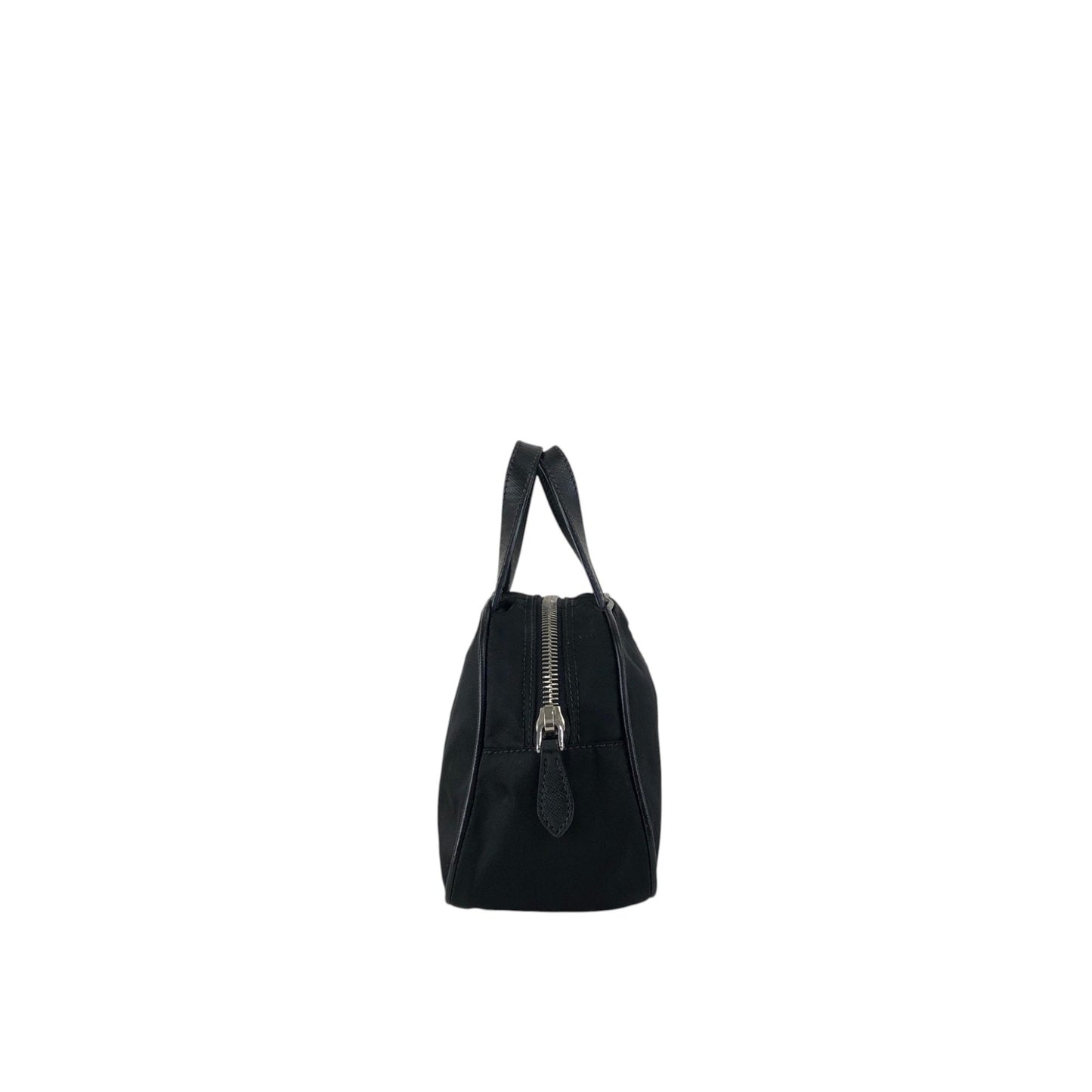 PRADA Logo Small Handbag Black Vintage zh3ngc