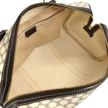 CELINE Macadam Handbag Boston bag White Vintage yci5hj