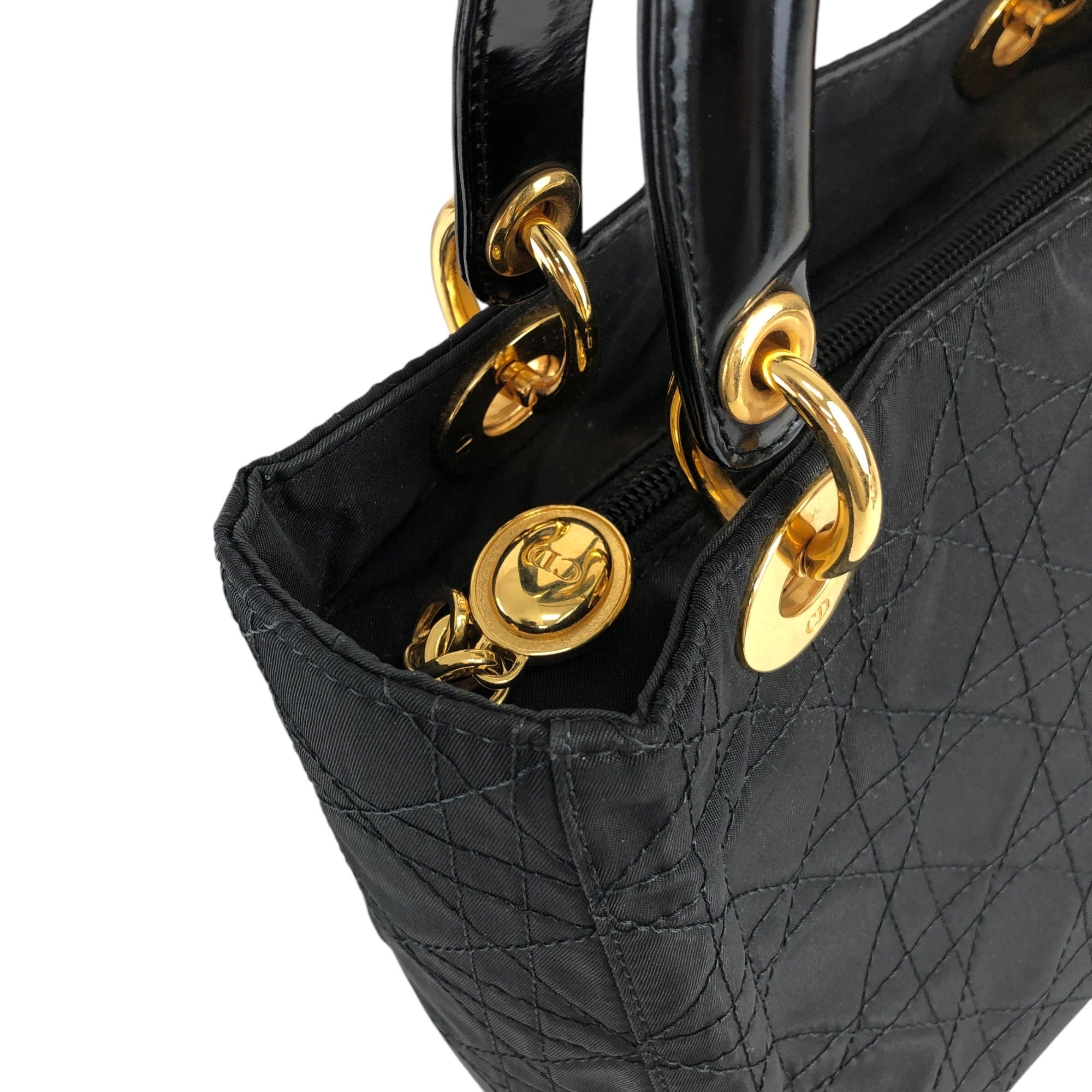 最新コレックション Cannage Dior Christian Charm bag Shoulder Handbag Two-way バッグ