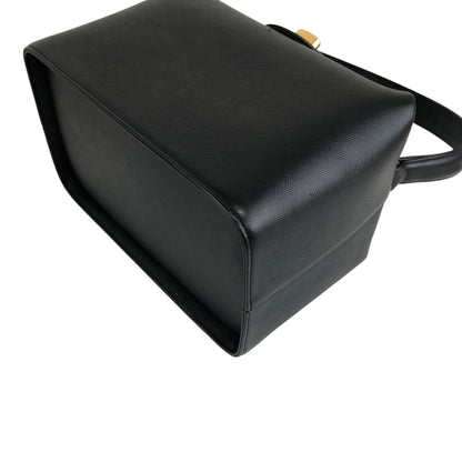 GIVENCHY Turn Lock Handbag Black Vintage zrhm8a