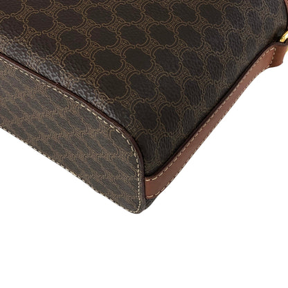 CELINE Macadam Circle Logo Charm Two-way Shoulder bag Vanity bag Brown Vintage 6zcbz5