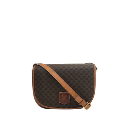 CELINE Macadam Blason Shoulder bag Brown Vintage 23vr8y