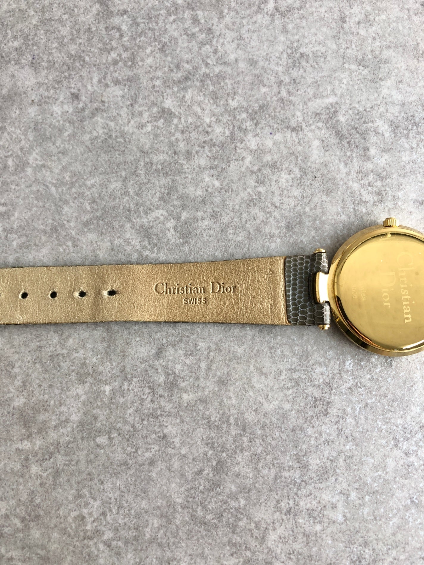 Christian Dior Quartz Watch Gold×Gray 3006 Vintage vwkm72