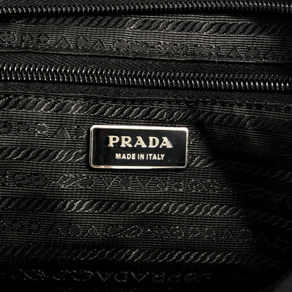 PRADA Triangle Logo Shoulder bag Black Vintage jbnjag