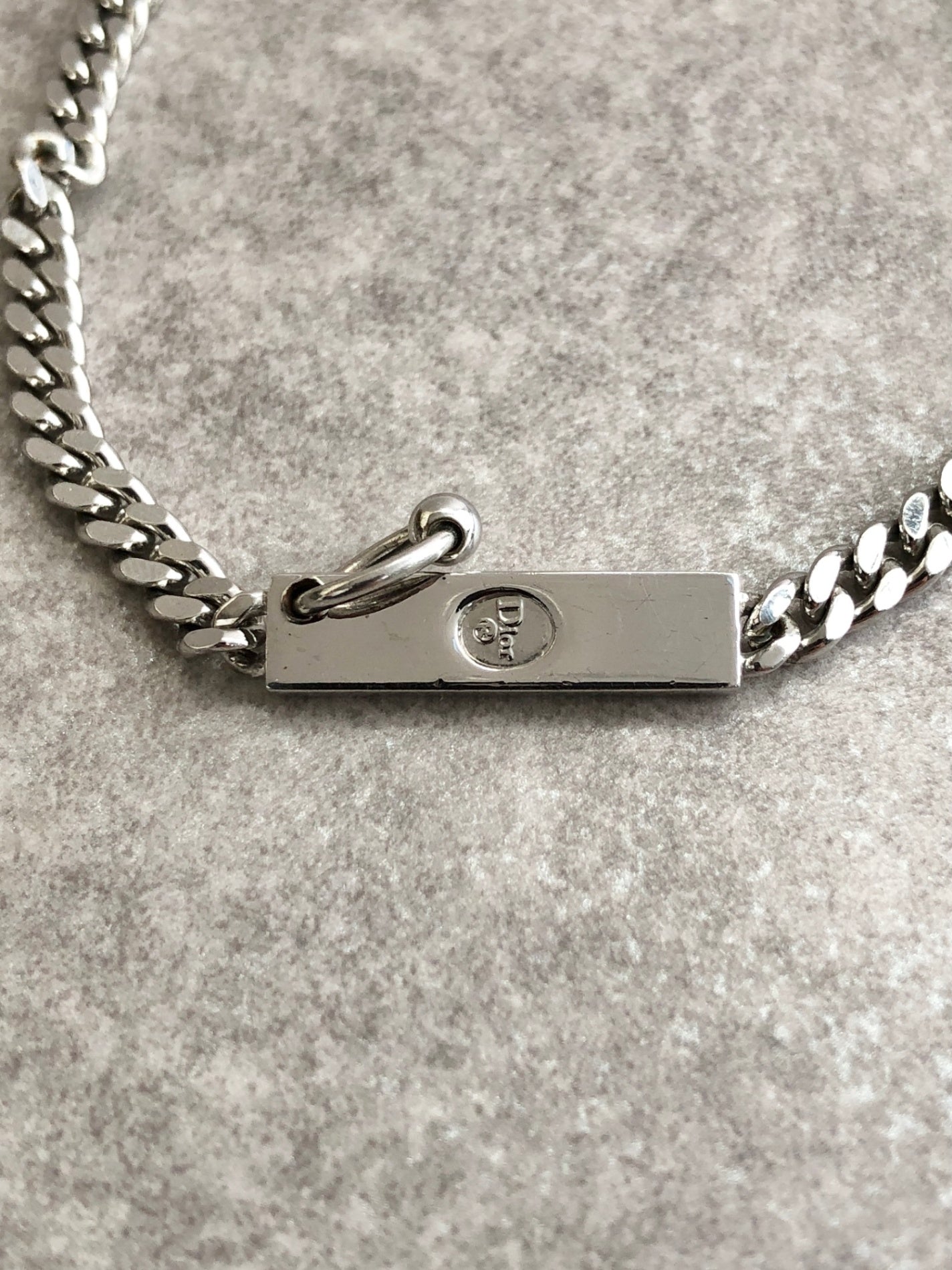 Christian Dior Logo Bracelet Silver Vintage ayaufm