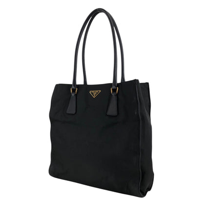 PRADA Tessuto Triangle Logo Totebag Black Vintage w67g35