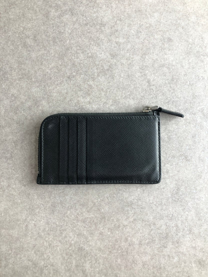 PRADA Logo Embossed Wallet Black Vintage darw4w