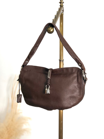 CELINE Shoulder bag Hobobag Brown Vintage 7g6nnb