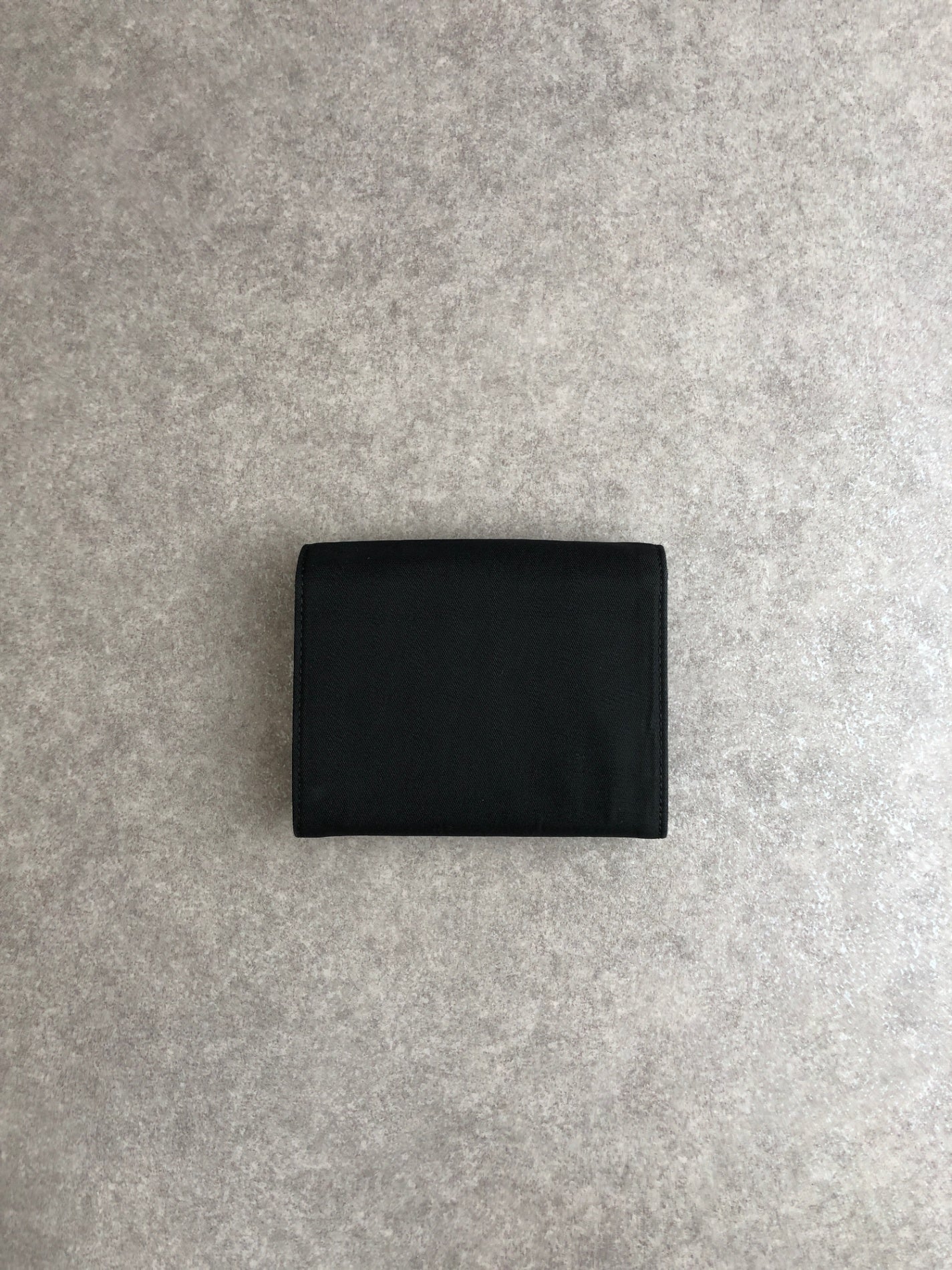 PRADA Tessuto Triangle Logo Coin Purse Black Vintage 5na2pc