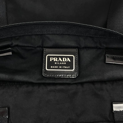 PRADA Tessuto Triangle Logo Totebag Black Vintage t7z4fj