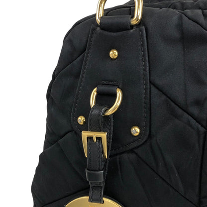 PRADA Logo Two-way Handbag Shoulder bag Black Vintage aw3e2f