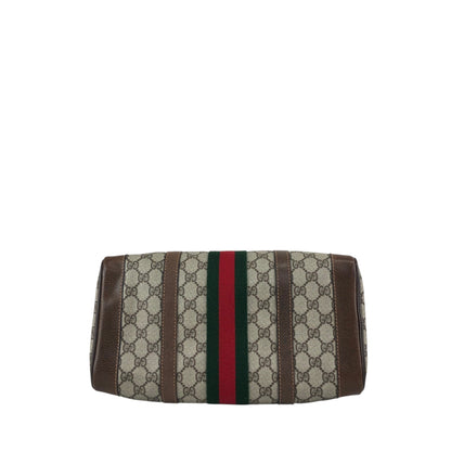GUCCI Sherry Line Small Boston bag Handbag Brown Vintage wub827