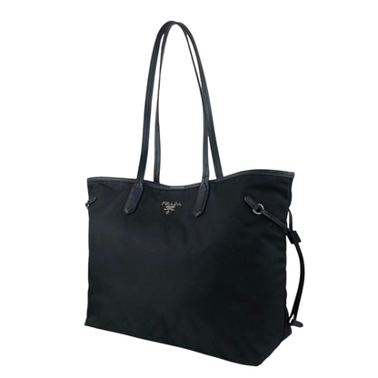 PRADA Logo Totebag Black Vintage tv4u47