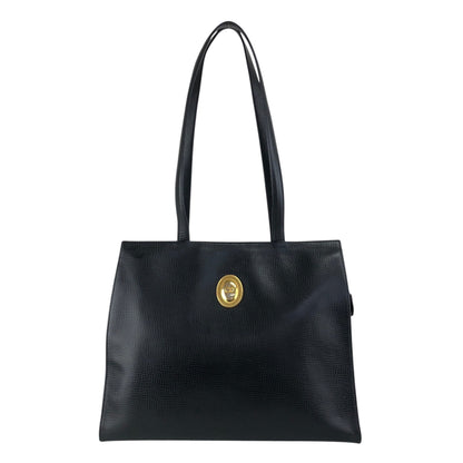 Christian Dior CD Logo Handbag Totebag Black Vintage 7e6azr