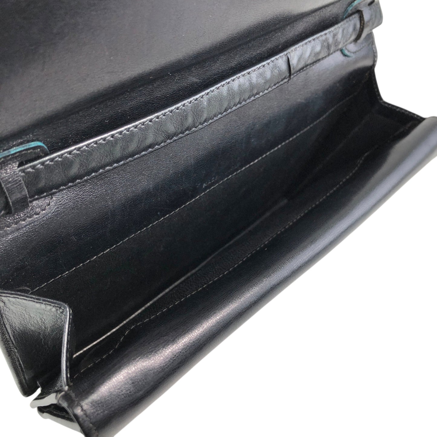 CELINE Blason Shoulder bag Black Vintage 3awaev