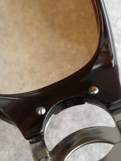 CHANEL Coco Mark Sunglasses Brown Vintage 2naxv6
