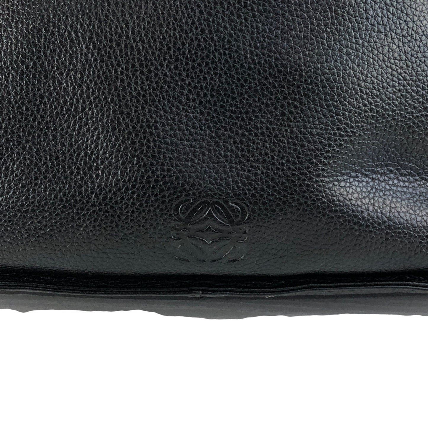 LOEWE Anagram Drawstring Shoulder bag Black Vintage t3naju