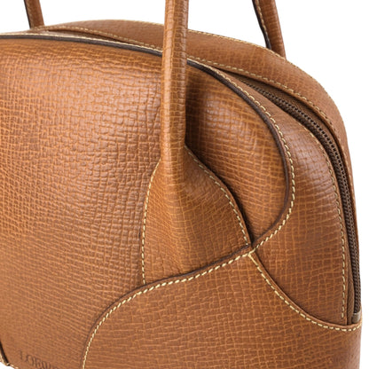 LOEWE Logo Embossed Handbag Boston bag Brown Vintage u2gt6p
