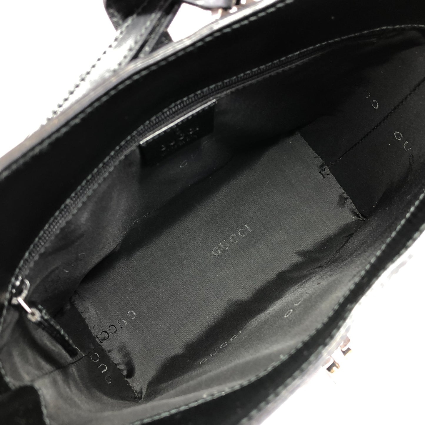 GUCCI Jackie Two-way Handbag Shoulder bag Black Vintage 4e6ara