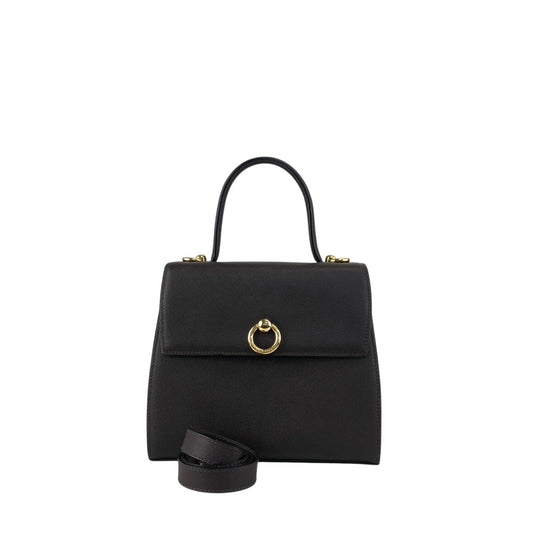 CELINE Gancini Two-way Handbag Shoulder bag Black Vintage hyifjs