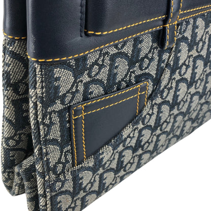 Christian Dior Trotter Handbag Navy Vintage twjy5h