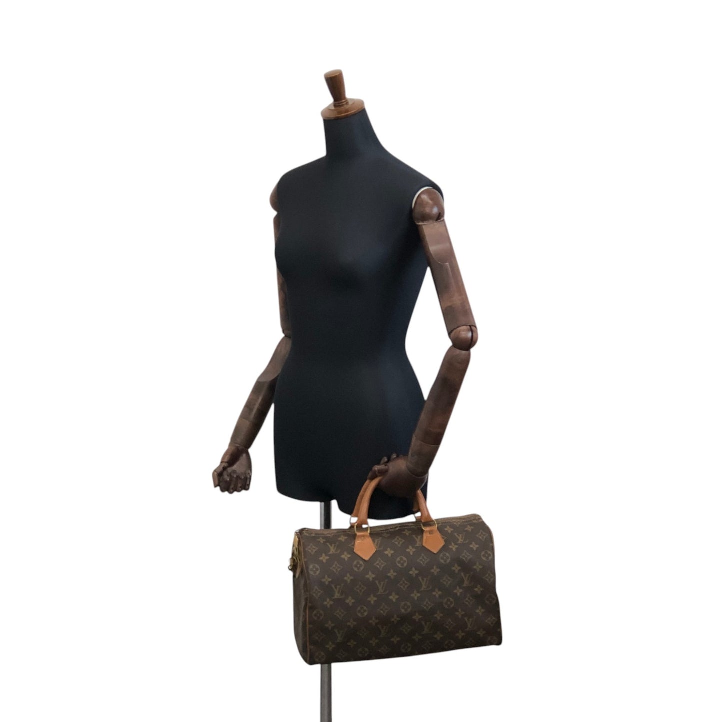 LOUIS VUITTON Monogram Speedy35 Handbag Boston bag Brown Vintage M41526 y3e6fb