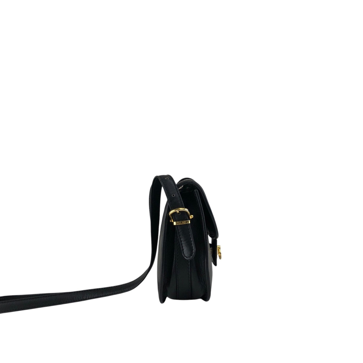 CELINE Gancini Shoulder bag Black Vintage dcwmsj