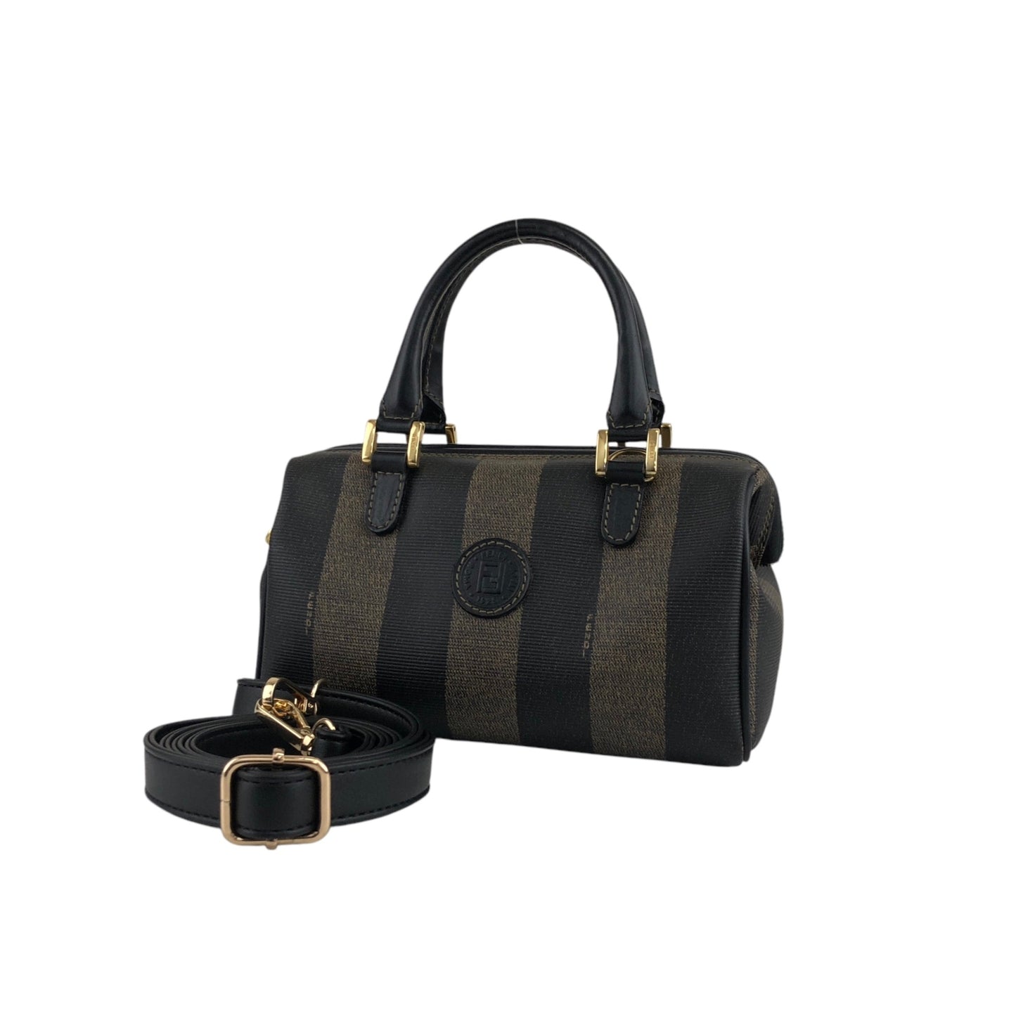 FENDI Pecan Two-way Small Handbag Shoulder bag Black Vintage pca6y8